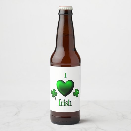 I Heart Irish Bier Etiket (Voorkant)