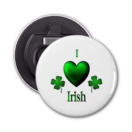 I Heart Irish Button Flesopener (Voorkant)