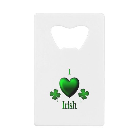 I Heart Irish Creditkaart Flessenopener (Voorkant)