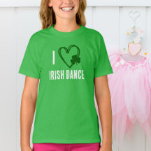 I Heart Irish Dance - Green Heart met Shamrock
