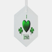 I Heart Irish Glas Ornament (Voorkant Rechts)