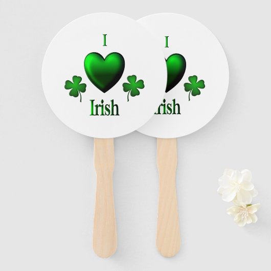 I Heart Irish Handwaaier (Voorkant en achterkant)
