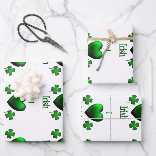 I Heart Irish Inpakpapier Vel (Voorkant)