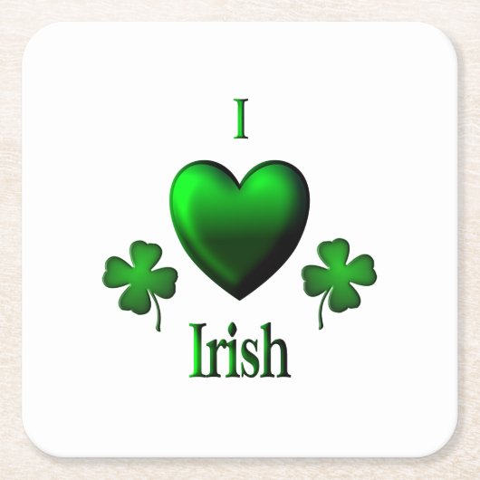 I Heart Irish Kartonnen Onderzetters (Voorkant)