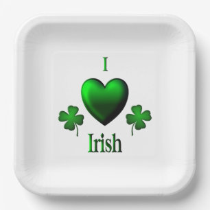 I Heart Irish Papieren Bordje