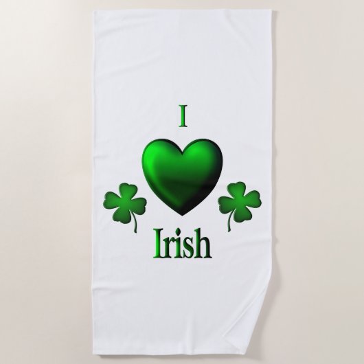 I Heart Irish Strandlaken (Voorkant)