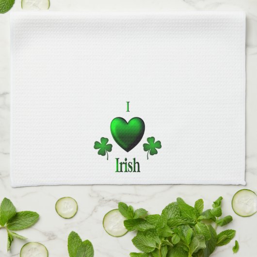 I Heart Irish Theedoek (Gevouwen)