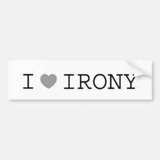 I Heart Irony Bumpersticker