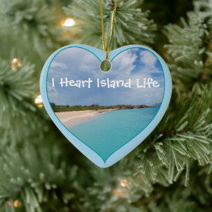I Heart Island Life Keramisch Ornament