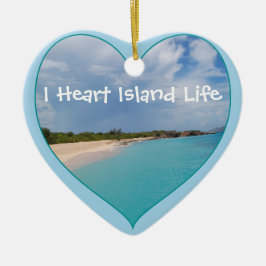 I Heart Island Life Keramisch Ornament