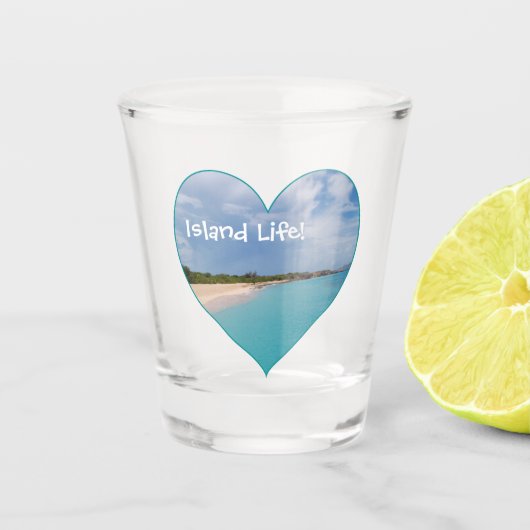 I Heart Island Life shot glass Shot Glas (Voorkant)