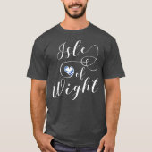 I Heart Isle of Wight Flag T-Shirt (Voorkant)