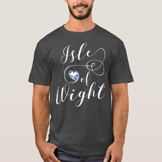 I Heart Isle of Wight Flag T-Shirt (Voorkant)
