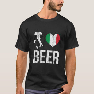 I Heart Italiaans Beer Pride Love Italië Vlag Ital T-shirt