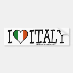 I HEART ITALIË BUMPERSTICKER