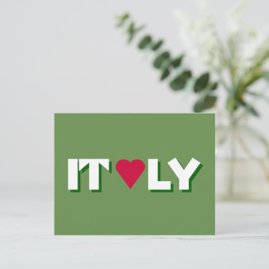 I Heart Italy Briefkaart (Staand voorkant)