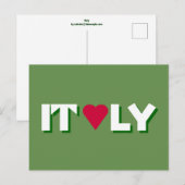 I Heart Italy Briefkaart (Voorkant / Achterkant)
