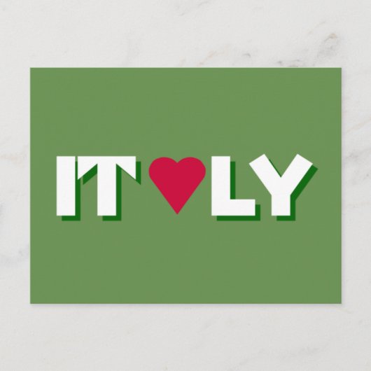 I Heart Italy Briefkaart (Voorkant)