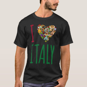 I Heart Italy Flag Heart Italia Italiano T-shirt