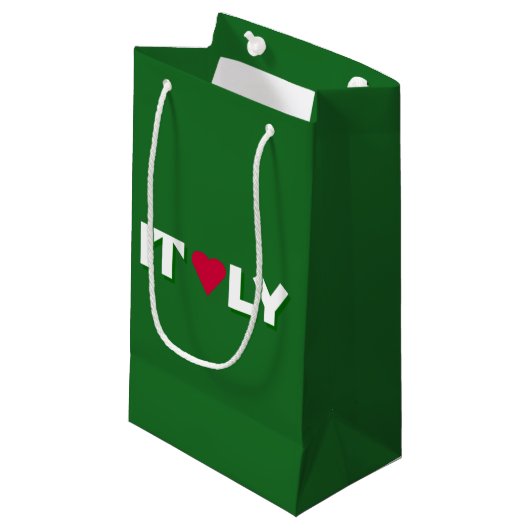 I Heart Italy logo Klein Cadeauzakje (Voorkant Gekanteld)