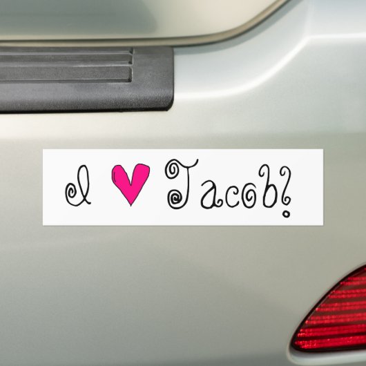 I Heart Jacob Bumpersticker (Op auto)