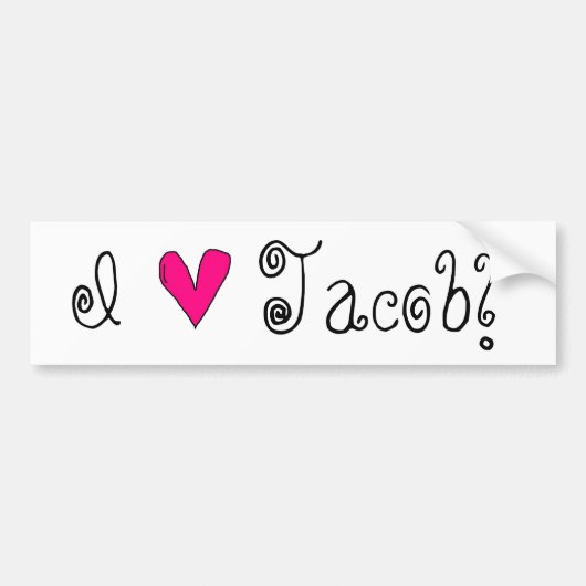 I Heart Jacob Bumpersticker (Voorkant)