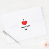 I Heart Jamaican Curry Goat Ronde Sticker (Envelop)
