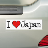 I HEART JAPAN 2 BUMPERSTICKER (Op auto)