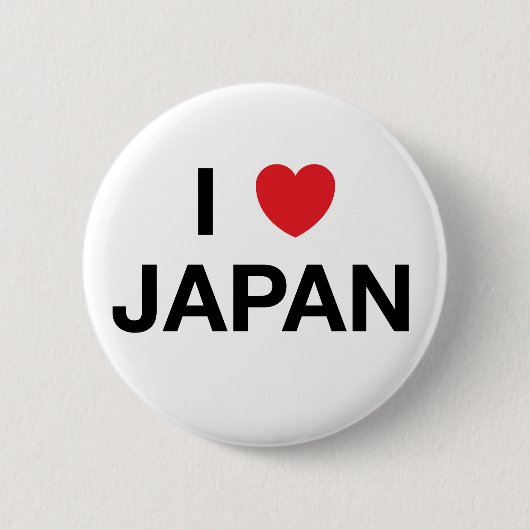 I HEART JAPAN Badge Pin Ronde Button 5,7 Cm (Voorkant)