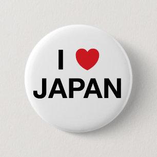 I HEART JAPAN Badge Pin Ronde Button 5,7 Cm