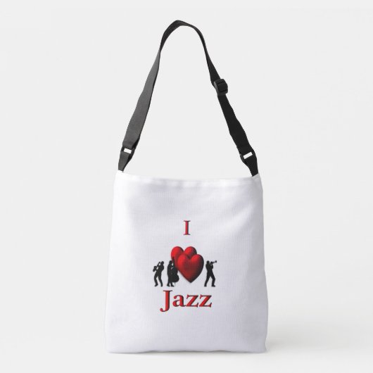 I Heart Jazz Crossbody Tas (Achterkant)