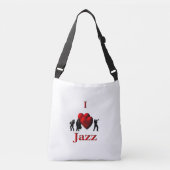 I Heart Jazz Crossbody Tas (Voorkant)