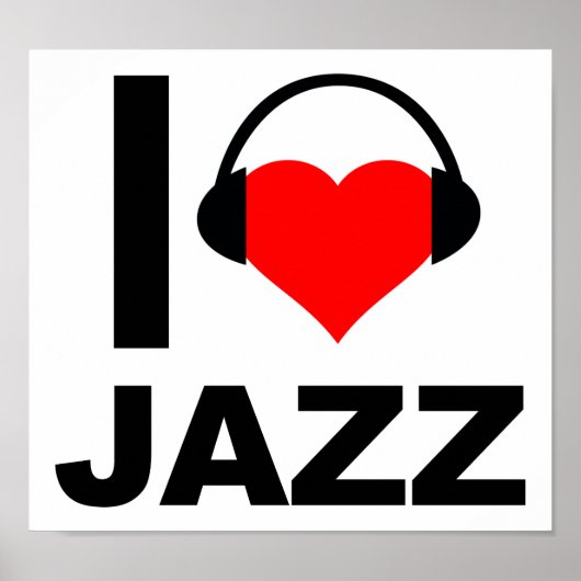 I Heart Jazz Funny Poster (Voorkant)