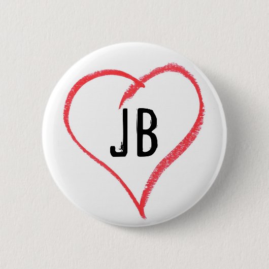 I Heart JB Ronde Button 5,7 Cm (Voorkant)
