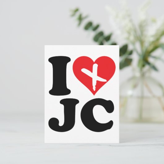 I Heart JC Briefkaart (Staand voorkant)