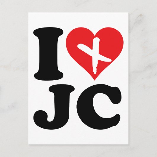 I Heart JC Briefkaart (Voorkant)