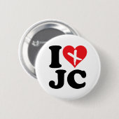 I Heart JC Ronde Button 5,7 Cm (Voorkant /achterkant)