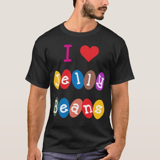 I Heart Jelly Beans Love Sweets Snoep T-Shirt (Voorkant)