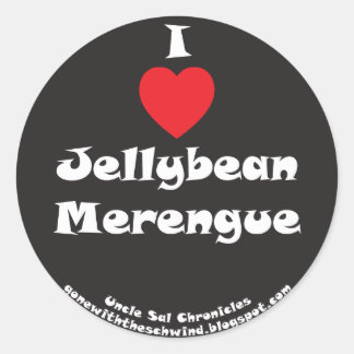 I Heart Jellybean Merengue zwart Ronde Sticker