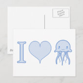 I Heart Jellyfish Briefkaart (Voorkant / Achterkant)