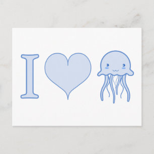 I Heart Jellyfish Briefkaart