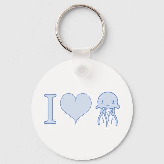 I Heart Jellyfish Sleutelhanger (Voorkant)