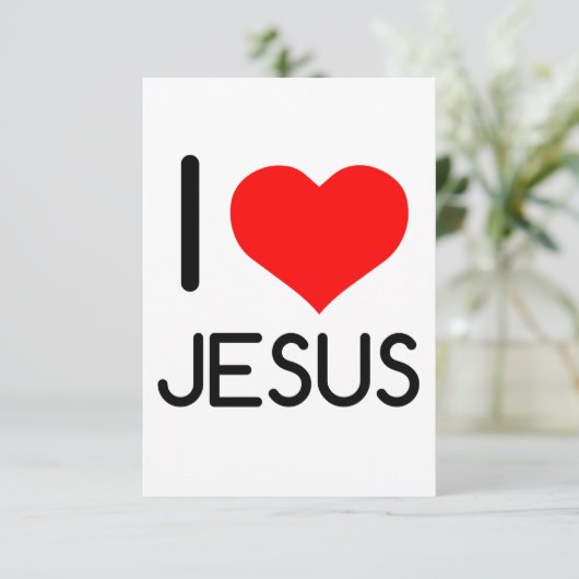 I HEART JESUS BEDANKKAART (Staand voorkant)