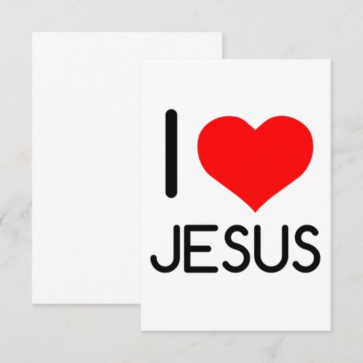 I HEART JESUS BEDANKKAART (Voorkant / Achterkant)