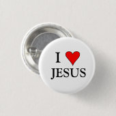 I HEART JESUS RONDE BUTTON 3,2 CM (Voorkant /achterkant)