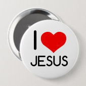 I HEART JESUS RONDE BUTTON 4,0 CM (Voorkant /achterkant)
