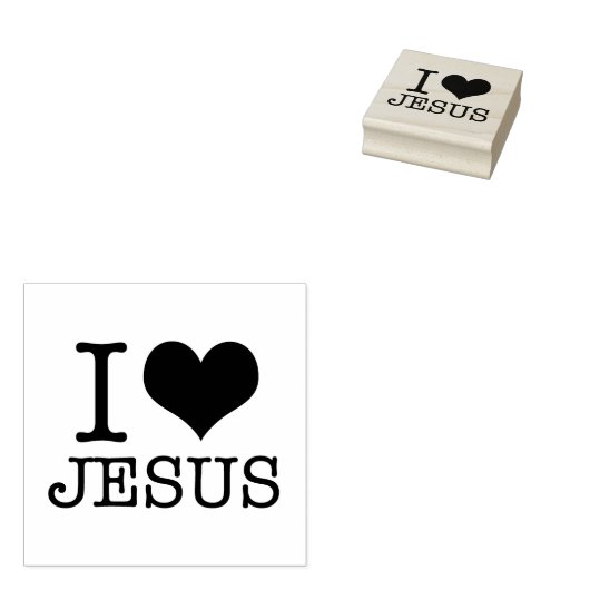 I Heart Jesus Rubber Stamp Rubberstempel (Gestempeld)