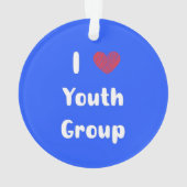 I Heart Jeugdgroep Acryl Ornament (achterkant)