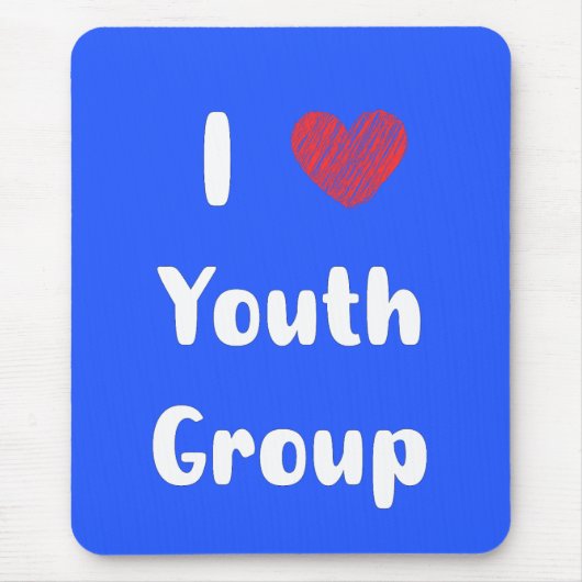 I Heart Jeugdgroep Mousepad Muismat (Voorkant)