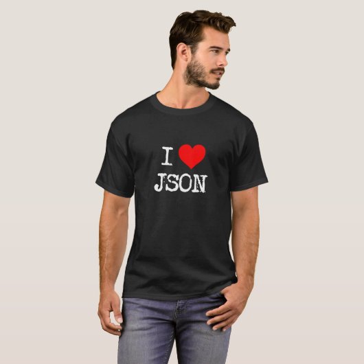 I Heart JSON T-shirt (Voorkant volledig)